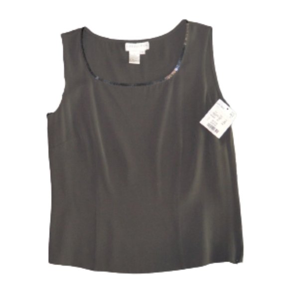 Vintage NOS NWT Doncaster Silk Lycra Blend Tank Top Blouse